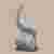 скульптура белый олень на камне из литьевого мрамора вид 4